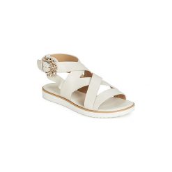 Sandały MICHAEL Michael Kors FRIEDA FLAT. Brązowe sandały damskie MICHAEL Michael Kors, bez wzorów, bez obcasa, bez zapięcia. W wyprzedaży za 527,20 zł.