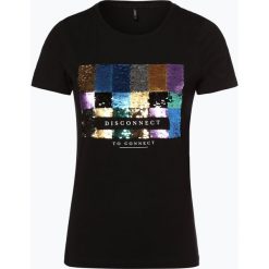 ONLY - T-shirt damski – Onlkita, czarny. Czarne t-shirty damskie marki ONLY, s, bez wzorów, eleganckie, bez kołnierzyka. Za 89,95 zł.