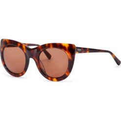 RABAT. Pomarańczowe okulary przeciwsłoneczne damskie marki W.KRUK, eleganckie. W wyprzedaży za 149,00 zł.