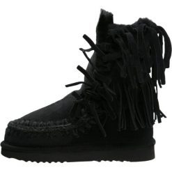 Buty zimowe damskie: Mou ESKIMO WITH FRINGES Botki black