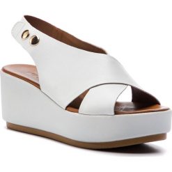 Sandały INUOVO - 123007 White. Białe klapki damskie Inuovo, bez wzorów, ze skóry, bez obcasa, na obcasie. Za 299,00 zł.