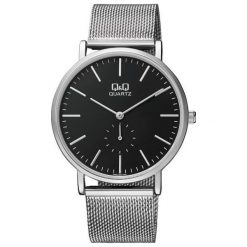 Zegarek Q&Q Unisex Q&Q QA96-222 Fasion Mesh srebrny. Szare zegarki męskie marki Q&Q, srebrne. Za 137,80 zł.