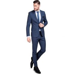 Garnitur LEONARDO Slim GANS000047. Niebieskie garnitury męskie Giacomo Conti, bez wzorów, z elastanu. Za 699,00 zł.