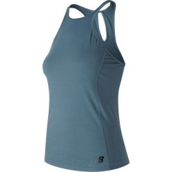 Top sportowy w kolorze morskim. Zielone topy damskie New Balance, xs, bez wzorów, z materiału, bez kołnierzyka. W wyprzedaży za 99,95 zł.
