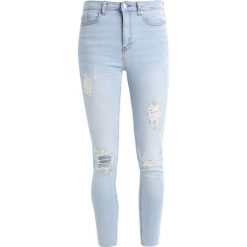 Rurki damskie: Missguided SINNER HIGH WAISTED RIPPED Jeans Skinny Fit stonewash