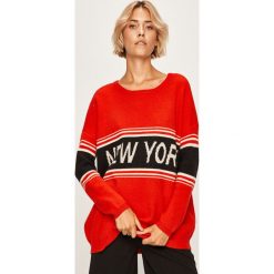 Only - Sweter. Czerwone swetry damskie ONLY, s, bez wzorów, z poliesteru, bez rękawów, bez kaptura. W wyprzedaży za 89,90 zł.