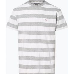 Tommy Jeans - T-shirt męski, biały. Białe t-shirty męskie Tommy Jeans, s, w paski, z bawełny, bez kołnierzyka. Za 139,95 zł.