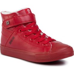 Trampki BIG STAR - V274529FW19 Red. Czerwone półbuty damskie BIG STAR, na co dzień, bez wzorów, z gumy, retro, bez obcasa, na płaskiej podeszwie, bez zapięcia. W wyprzedaży za 119,00 zł.