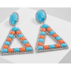 Kolczyki damskie: Kenneth Jay Lane Kolczyki turquoise/coral