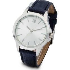 Zegarek na rękę bonprix ciemnoniebiesko-srebrny kolor. Niebieskie zegarki damskie bonprix, srebrne. Za 74,99 zł.