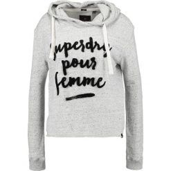 Bluzy damskie: Superdry APPLIQUE CROP HOOD Bluza z kapturem grey marl nep
