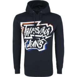 Bluza z kapturem Trussardi Jeans. Czarne bluzy męskie Trussardi Jeans, m, bez wzorów, z jeansu, klasyczne, z kapturem, bez rękawów, z kapturem. Za 169,00 zł.