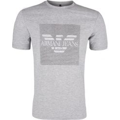 T-shirt Armani Jeans Grey. Szare t-shirty męskie Armani Jeans, m, bez wzorów, z jeansu, bez kołnierzyka. Za 149,00 zł.