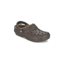 Chodaki Crocs CLASSIC LINED CLOG. Pomarańczowe klapki męskie Crocs, bez wzorów. Za 139,30 zł.