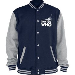 Doctor Who Tardis College Jacket granatowy/szary melanż. Szare kurtki męskie marki Doctor Who, l, bez wzorów, bez kaptura. Za 199,90 zł.