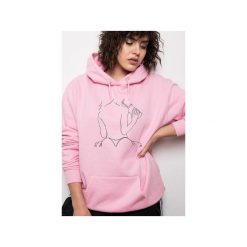 NO SHAME PINK HOODIE. Różowe bluzy damskie Rest_factory, s, bez wzorów, z bawełny, bez rękawów, z kapturem. Za 159,92 zł.