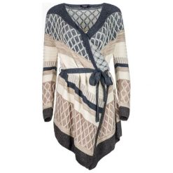 Desigual Sweter Damski Tamesis L Wielobarwny. Szare swetry damskie Desigual, l, bez wzorów, z dzianiny, bez rękawów, bez kaptura. W wyprzedaży za 377,00 zł.