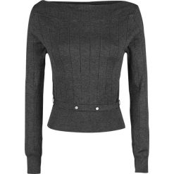 Dancing Days Knit Longsleeve Sweter damski szary. Szare bluzy damskie marki Dancing Days, xl, bez wzorów, z dzianiny, bez rękawów, bez kaptura. Za 184,90 zł.