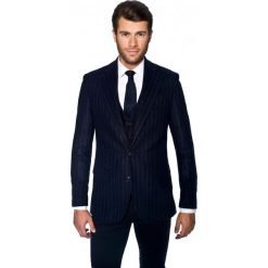 Marynarka kalwin granatowy slim fit. Niebieskie marynarki męskie Recman, m, z wełny, eleganckie. Za 579,99 zł.