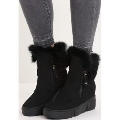 Botki damskie lity: Czarne Sneakersy Be a Fool