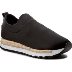 Espadryle DKNY - Jade K178040341 Black 001. Czarne espadryle damskie DKNY, bez wzorów, ze skóry ekologicznej, bez obcasa. W wyprzedaży za 339,00 zł.