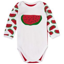 Garnamama Body Dziecięce Z Arbuzami 62 Czerwone. Czerwone body niemowlęce marki Garnamama, z nadrukiem. Za 33,00 zł.