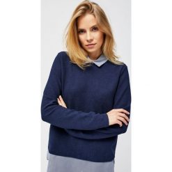 Bluzka damska. Niebieskie bluzki damskie Moodo, s, bez wzorów, bez kołnierzyka, bez rękawów. Za 31,99 zł.