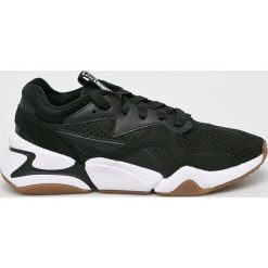 Puma - Buty Nova 90 s Bloc. Czarne buty sportowe damskie Puma, bez wzorów, ze skóry, sportowe. W wyprzedaży za 299,90 zł.