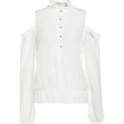 Patrizia Pepe CAMICIA Bluzka bianco. Białe bluzki damskie Patrizia Pepe, bez wzorów, z jedwabiu, bez kołnierzyka, bez rękawów. W wyprzedaży za 427,60 zł.