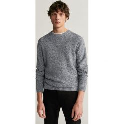 Mango Man - Sweter TEXAS. Niebieskie swetry męskie Mango Man, s, bez wzorów, z bawełny, z okrągłym kołnierzem, bez kaptura. W wyprzedaży za 99,90 zł.