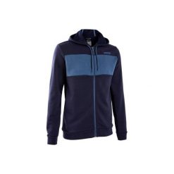Bluza na zamek z kapturem Gym & Pilates męska. Niebieskie bluzy męskie Adidas, xl, bez wzorów, z bawełny, z kapturem, bez rękawów, z kapturem. Za 219,99 zł.