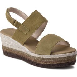 Espadryle HISPANITAS - Inma HV98689 Artemisa. Zielone espadryle damskie Hispanitas, bez wzorów, ze skóry, bez obcasa, na obcasie. W wyprzedaży za 249,00 zł.