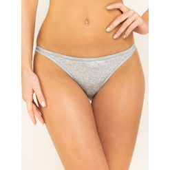 Stringi Calvin Klein Underwear Youthful Lingerie 000QF4529E. Szare stringi damskie Calvin Klein Underwear, l, bez wzorów, z elastanu. Za 89,00 zł.