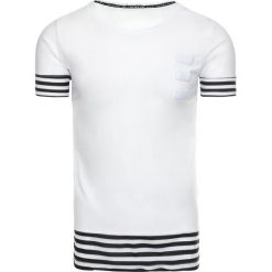 T-shirty męskie z nadrukiem: T-shirt męski z nadrukiem biały (rx1930)