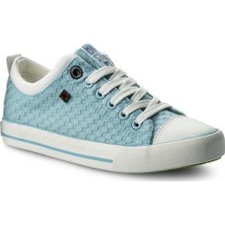 Trampki BIG STAR - AA274500 Blue. Niebieskie półbuty damskie BIG STAR, bez wzorów, z gumy, retro, bez obcasa, na płaskiej podeszwie, bez zapięcia. Za 89,00 zł.