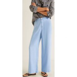 Mango - Jeansy Palazzo. Niebieskie jeansy damskie Mango, z podwyższonym stanem. Za 139,90 zł.