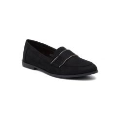 DeeZee WS270205-03. Czarne półbuty damskie DeeZee, bez wzorów, z materiału, bez obcasa, bez zapięcia. Za 69,99 zł.