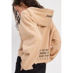 Krótka bluza z kapturem - Kremowy. Białe bluzy damskie House, s, bez wzorów, z krótkim rękawem, krótkie, z kapturem. Za 79,99 zł.