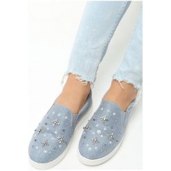 Trampki damskie slip on: Niebieskie Slip On Instan