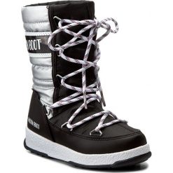 Kozaki dziewczęce: Śniegowce MOON BOOT – We Quilted Jr Met Wp 34051400002 Nero-Argento