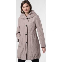 Franco Callegari - Płaszcz damski, beżowy. Brązowe płaszcze damskie Franco Callegari, bez wzorów, z materiału, eleganckie. Za 699,95 zł.