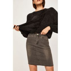 Answear - Spódnica. Szare spódniczki damskie ANSWEAR, na co dzień, s, bez wzorów, z elastanu, casualowe, mini, proste. W wyprzedaży za 49,90 zł.