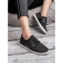 MODNE BUTY SPORTOWE. Czarne buty sportowe damskie SHELOVET, bez wzorów, sportowe. Za 40,90 zł.