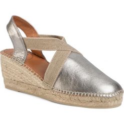 Espadryle TONI PONS - Tossa Steel. Szare espadryle damskie Toni Pons, bez wzorów, ze skóry, bez obcasa, na obcasie. Za 259,00 zł.