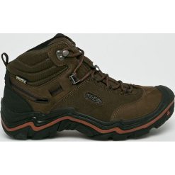 Keen - Buty Wanderer Mid. Żółte buty trekkingowe męskie marki Keen, ze skóry ekologicznej, na sznurówki, outdoorowe. W wyprzedaży za 449,90 zł.