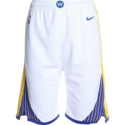 Nike Performance SWINGMAN ASSOCIATION SHORT Krótkie spodenki sportowe white/yellow. Białe spodenki chłopięce Nike Performance, z materiału, sportowe. W wyprzedaży za 127,20 zł.