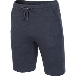 Spodenki dresowe męskie SKMD300 - denim melanż. Szare spodenki i szorty męskie marki 4f, na co dzień, na lato, m, bez wzorów, z bawełny. W wyprzedaży za 29,99 zł.