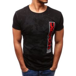 T-shirty męskie z nadrukiem: T-shirt męski z nadrukiem czarny (rx2737)