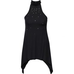 Topy damskie: Top ze sztrasami bonprix czarny