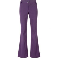 Spodnie BOOTCUT z bengaliny ze sztrasami bonprix ciemny lila. Fioletowe spodnie damskie bonprix. Za 44,99 zł.